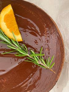 Chocolate orange olive oil cake